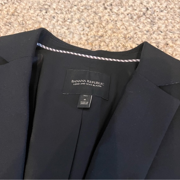 Banana Republic black long and lean blazer size 4 - Picture 2 of 9